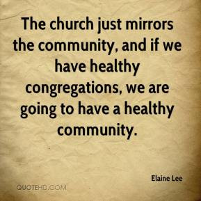 Elaine Lee - The church just mirrors the community, and if we have ...