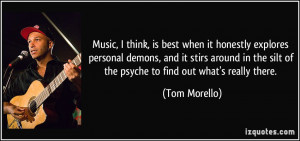 Music, I think, is best when it honestly explores personal demons, and ...
