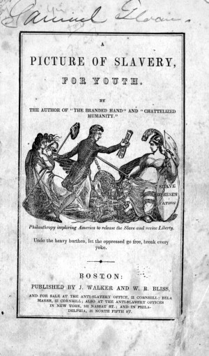 Cover of a 19th-century children's book about slavery.
