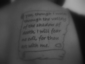 ... Shadow Of Death I Will Fear No Evil For Thou Art With Me - Bible Quote