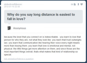 stronger. Whoever wrote this wasn't lying. Long distance relationships ...