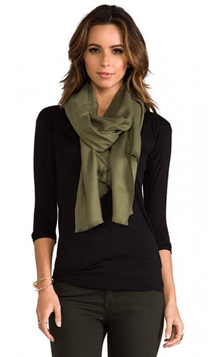 Love Quotes Rayon Eyelash #Scarf in Green