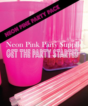 Bachelorette Party Neon Party Supplies, Cups, Shot Tubes and Neon Glow ...