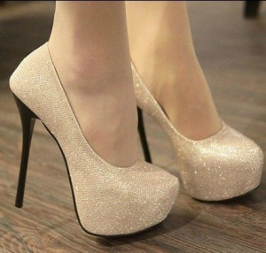 sexy elegant Spangle high-heeled shoes