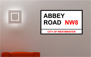 The Beatles abbey road sign