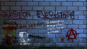 dark horror anarchy graffiti urban art paint text wallpaper background