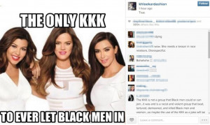 Not Funny: Khloe Kardashian Jokes about KKK