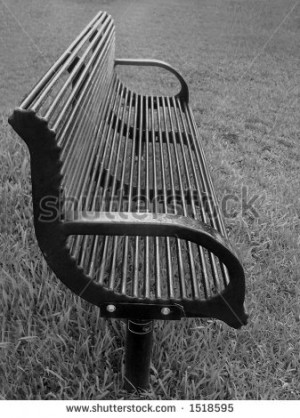 Black And White Bench Stock