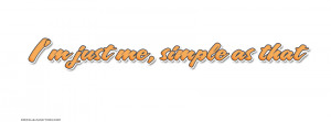 Just Me Simple Facebook Cover
