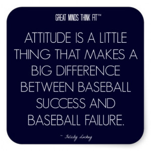 Baseball Quote 6: Attitude for Success Sticker