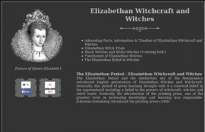 ... ://www.elizabethan-era.org.uk/elizabethan-witchcraft-and-witches.htm