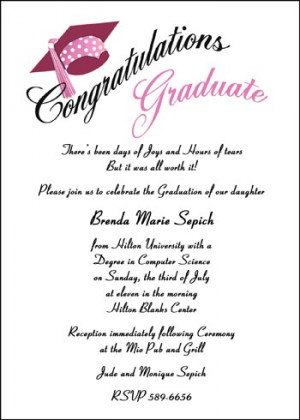 Congratulation College Graduation Invitation Cards areBecoming Very ...