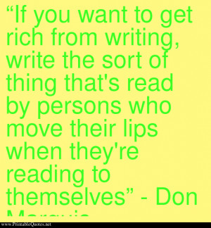 Get rich from writing