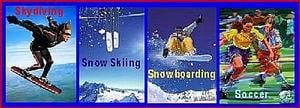 Skydiving, Snowboarding, Skiing, Soccer, Surfing Pictures Image