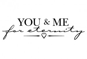 YOU & ME for eternity Vinyl Decal for Wall, Glass, Mirror, Bedroom ...