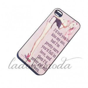 FUNNY vintage girl quote IPHONE case iPhone 4 iPhone 5 hard plastic ...