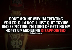 Tired of Disappointment