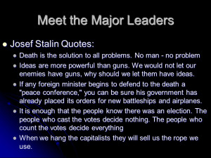 Meet the Major Leaders Josef Stalin Quotes: Josef Stalin Quotes: Death ...