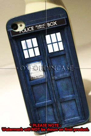 Tardis Doctor Who Smoke Quotes for iPhone 4/4S by OXFORDINCASE
