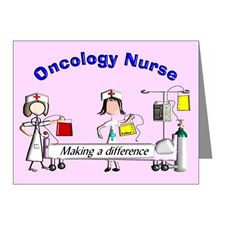 Oncology Nurse making a diff BLANKET Note Cards for