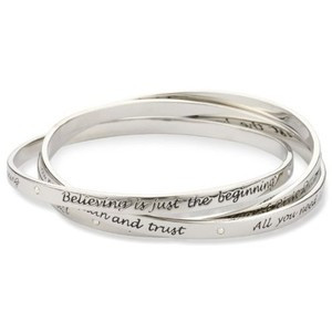 Disney Couture Tinker Belle 3 Interlocking Bracelets with Quote