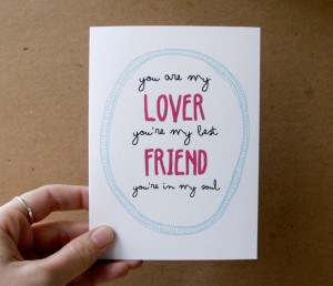 anniversary card wedding card you are my lover you’re my best friend ...
