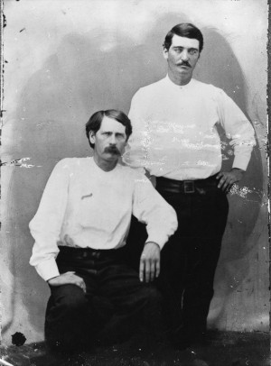 Wyatt Earp (seated) and William Barclay 