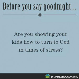 In times of stress...