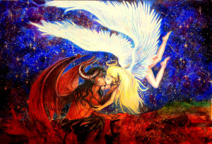 Angel_and_demon_kissing_by_lildevilme.jpg