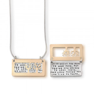 ... Much To Look Back, I'll Be There, Inspirational Quote Necklace Jewelry