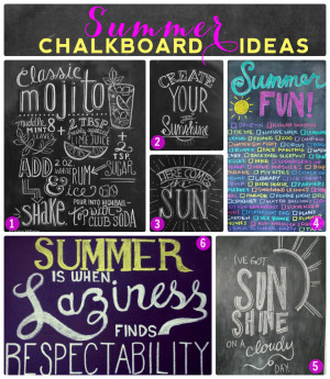 of summer chalkboard ideas in case your chalkboard is in need of a new ...