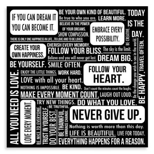 Quote Mix Wall Art - Black - Bed Bath & Beyond