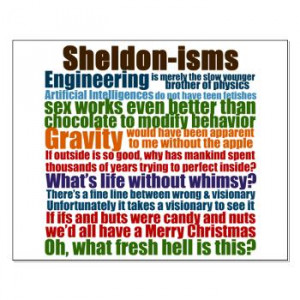 Sheldon Quotes Small Poster | Gifts For A Geek | Geek T-Shirts
