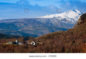 Stock Photo The David Marshall Lodge and Ben Lomond in the heart of