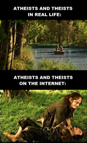 Atheists and Theists: Internet vs Real Life