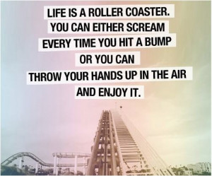 quote Life is a roller Coaster