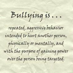 Say no to bully behavior!
