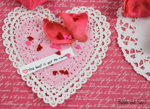 The future looks sweet Valentine Fortune Cookies with heart sprinkles