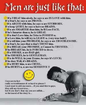 Men are just like that…