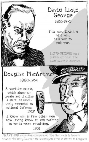 David Lloyd George and Douglas MacArthur on the futility and deceit of ...