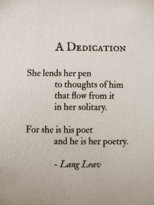 Lang Leav #poetry #quotes #dedication