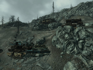 FO3 Raider wreckage fortifications