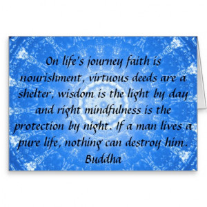 Buddha inspirational QUOTE life's journey faith Greeting Card