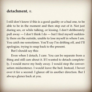 Detach.. It's a virtue!! One I am trying to work on!!