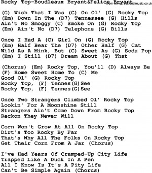 Old Country Love Song Quotes Rocky top song lyrics