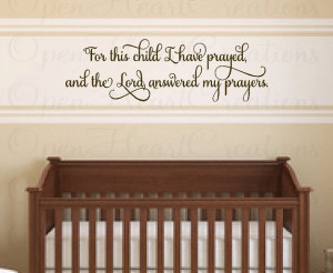 Nurseries Wall, Christian Baby, Decals Quotes, Quotes Letters, Wall ...