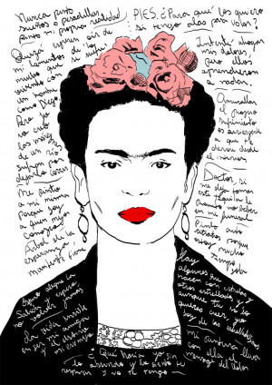 Frida Kahlo Quotes. (Digital illustration)