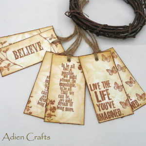 Inspirational Quotes Gift Tags or Product Tags