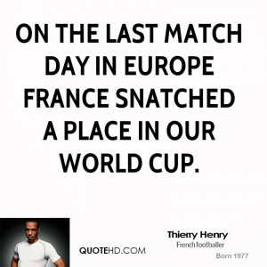 On the last match day in Europe France snatched a place in our World ...