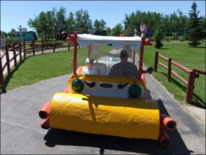 Funny Smart Car Made Out Grass